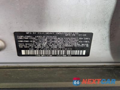 Zdjęcie 13 z 13 samochodu: 2010 SUBARU FORESTER 2.5X LIMITED VIN:JF2SH6DC8AH730610 - miniatura