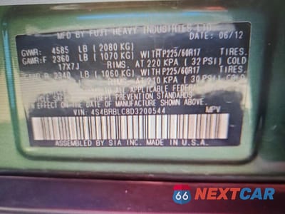 Zdjęcie 13 z 13 samochodu: 2013 SUBARU OUTBACK 2.5I LIMITED VIN:4S4BRBLC8D3200544 - miniatura