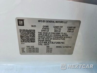 Zdjęcie 12 z 12 samochodu: 2020 GMC SIERRA K2500 HEAVY DUTY VIN:1GT49LE73LF266791 - miniatura