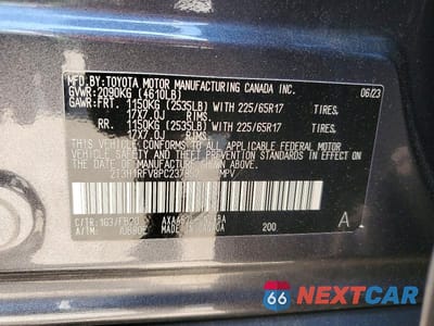 Zdjęcie 14 z 14 samochodu: 2023 TOYOTA RAV4 LE VIN:2T3H1RFV8PC237852 - miniatura