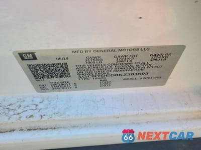 Zdjęcie 12 z 12 samochodu: 2019 CHEVROLET SILVERADO K1500 LT VIN:1GCRYDED8KZ391593 - miniatura