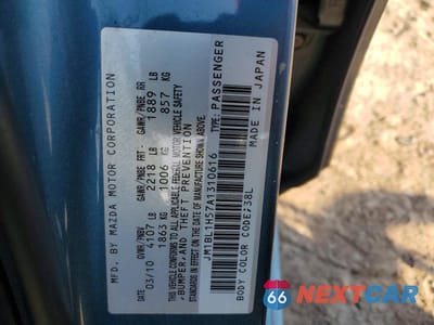 Zdjęcie 12 z 12 samochodu: 2010 MAZDA 3 S VIN:JM1BL1H57A1310616 - miniatura
