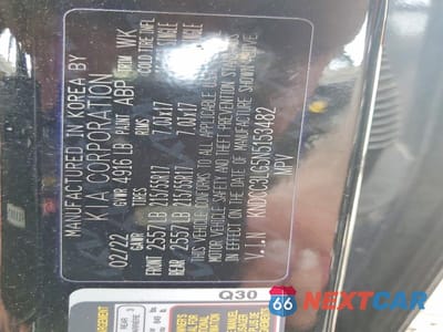 Zdjęcie 14 z 14 samochodu: 2022 KIA NIRO EV EX VIN:KNDCC3LG5N5153482 - miniatura
