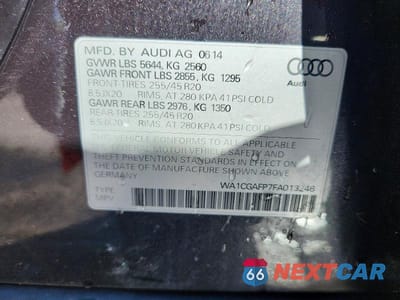 Zdjęcie 13 z 13 samochodu: 2015 AUDI SQ5 PREMIUM PLUS VIN:WA1CGAFP7FA013246 - miniatura