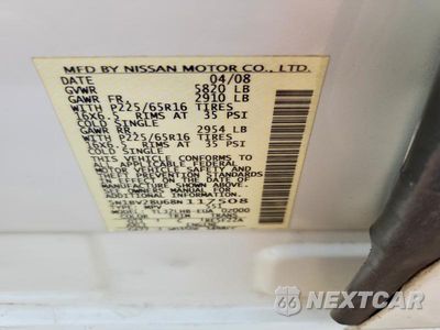 Zdjęcie 12 z 12 samochodu: 2008 NISSAN QUEST 3.5 VIN:5N1BV28U68N117508 - miniatura