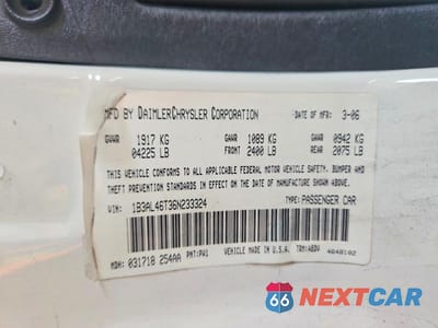 Zdjęcie 12 z 12 samochodu: 2006 DODGE STRATUS SXT VIN:1B3AL46T36N233324 - miniatura
