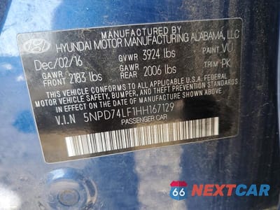 Zdjęcie 13 z 13 samochodu: 2017 HYUNDAI ELANTRA SE VIN:5NPD74LF1HH167129 - miniatura