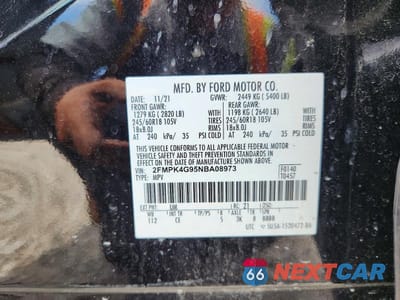 Zdjęcie 14 z 14 samochodu: 2022 FORD EDGE SE VIN:2FMPK4G95NBA08973 - miniatura