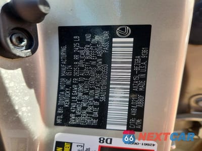 Zdjęcie 13 z 13 samochodu: 2024 LEXUS ES 250 BASE VIN:58AD11D18RU013550 - miniatura