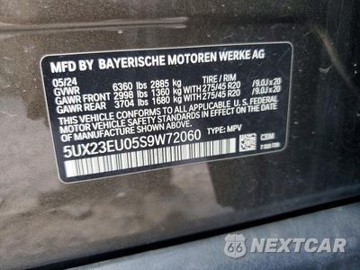 Zdjęcie 13 z 13 samochodu: 2025 BMW X5 XDRIVE40I VIN:5UX23EU05S9W72060 - miniatura