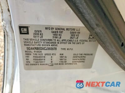 Zdjęcie 13 z 13 samochodu: 2012 BUICK ENCLAVE VIN:5GAKRBEDXCJ360978 - miniatura