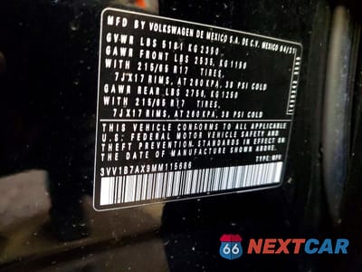 Zdjęcie 14 z 14 samochodu: 2021 VOLKSWAGEN TIGUAN S VIN:3VV1B7AX9MM115686 - miniatura