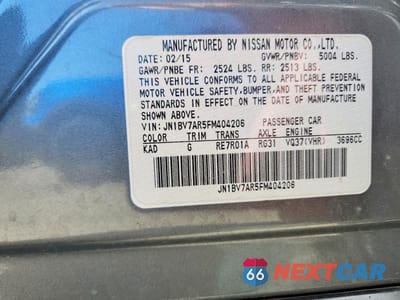 Zdjęcie 12 z 12 samochodu: 2015 INFINITI Q50 PREMIUM VIN:JN1BV7AR5FM404206 - miniatura