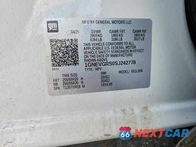 Zdjęcie 13 z 13 samochodu: 2025 CHEVROLET TRAVERSE LT VIN:1GNEVGRS0SJ242778 - miniatura