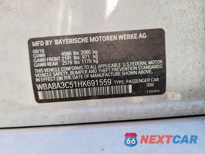 Zdjęcie 12 z 12 samochodu: 2017 BMW 320 XI VIN:WBA8A3C51HK691559 - miniatura