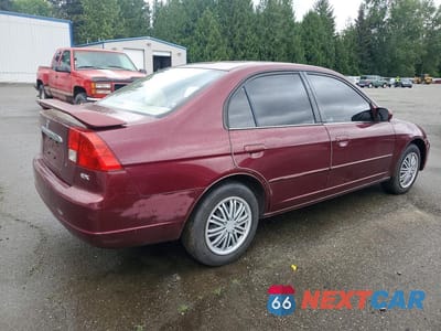 Trzecie zdjęcie samochodu z tyłu: 2003 HONDA CIVIC EX VIN:JHMES26763S001208 - miniatura
