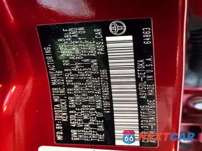 Zdjęcie 12 z 12 samochodu: 2016 TOYOTA CAMRY SE VIN:4T1BF1FK8GU572096 - miniatura