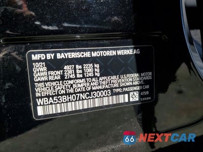 Zdjęcie 12 z 12 samochodu: 2022 BMW 530 I VIN:WBA53BH07NCJ30003 - miniatura