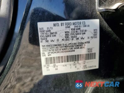 Zdjęcie 13 z 13 samochodu: 2013 FORD EDGE LIMITED VIN:2FMDK3KC8DBB66299 - miniatura