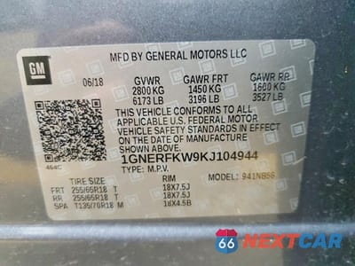 Zdjęcie 13 z 13 samochodu: 2019 CHEVROLET TRAVERSE LS VIN:1GNERFKW9KJ104944 - miniatura
