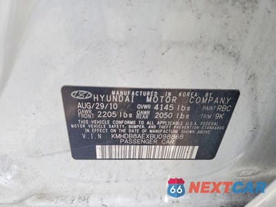 Zdjęcie 12 z 12 samochodu: 2011 HYUNDAI ELANTRA TOURING GLS VIN:KMHDB8AEXBU098868 - miniatura