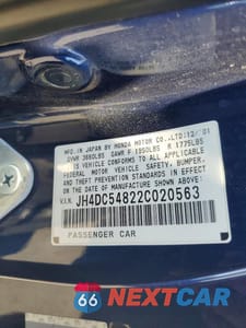 Zdjęcie 13 z 13 samochodu: 2002 ACURA RSX VIN:JH4DC54822C020563 - miniatura