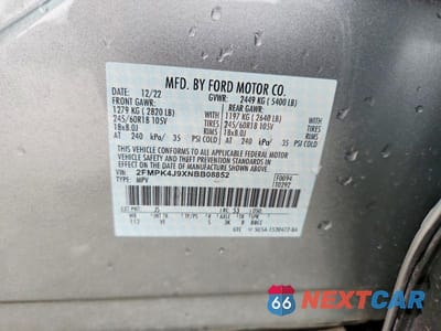 Zdjęcie 13 z 13 samochodu: 2022 FORD EDGE SEL VIN:2FMPK4J9XNBB08852 - miniatura