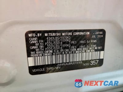 Zdjęcie 14 z 14 samochodu: 2024 MITSUBISHI OUTLANDER SPORT S VIN:JA4ARUAU8RU019169 - miniatura