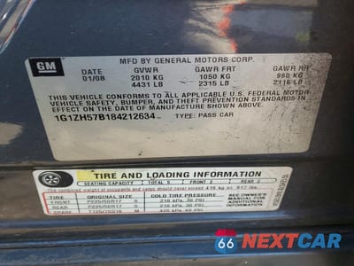 Zdjęcie 12 z 12 samochodu: 2008 CHEVROLET MALIBU 1LT VIN:1G1ZH57B184212634 - miniatura