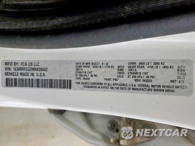 Zdjęcie 12 z 12 samochodu: 2022 RAM 1500 TRADESMAN VIN:1C6RRFCG3NN438442 - miniatura