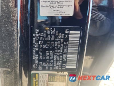 Zdjęcie 14 z 14 samochodu: 2017 HYUNDAI SANTA FE SE VIN:KM8SMDHF0HU221501 - miniatura