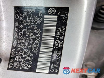 Zdjęcie 12 z 12 samochodu: 2013 TOYOTA PRIUS THREE VIN:JTDKN3DU6D0346987 - miniatura