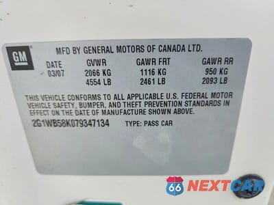 Zdjęcie 12 z 12 samochodu: 2007 CHEVROLET IMPALA LS VIN:2G1WB58K079347134 - miniatura