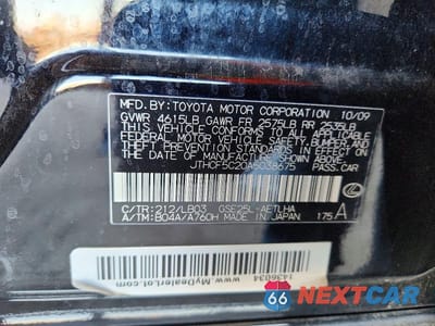 Zdjęcie 12 z 12 samochodu: 2010 LEXUS IS 250 VIN:JTHCF5C20A5038675 - miniatura