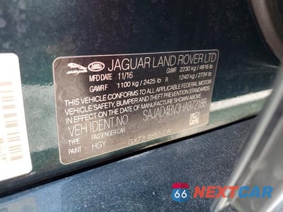 Zdjęcie 12 z 12 samochodu: 2017 JAGUAR XE PREMIUM VIN:SAJAD4BV3HA972188 - miniatura