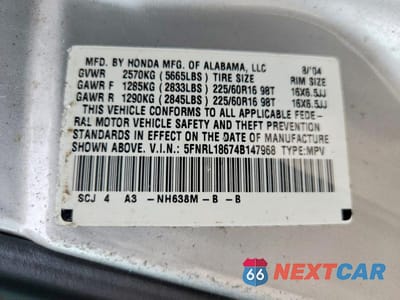 Zdjęcie 13 z 13 samochodu: 2004 HONDA ODYSSEY EX VIN:5FNRL18674B147968 - miniatura
