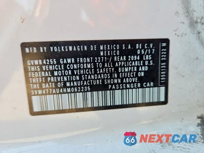 Zdjęcie 13 z 13 samochodu: 2017 VOLKSWAGEN GTI S VIN:3VW4T7AU4HM062235 - miniatura