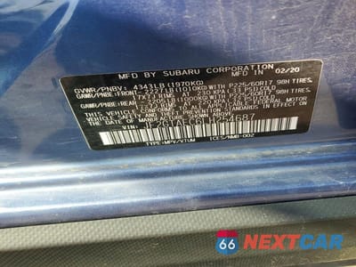 Zdjęcie 12 z 12 samochodu: 2020 SUBARU CROSSTREK PREMIUM VIN:JF2GTAEC6LH254687 - miniatura