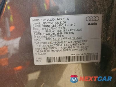 Zdjęcie 13 z 13 samochodu: 2013 AUDI Q7 PRESTIGE VIN:WA1VMAFE0DD008398 - miniatura