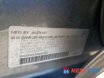 Zdjęcie 12 z 12 samochodu: 2014 AUDI A4 PREMIUM VIN:WAUDFAFL8EN042267 - miniatura