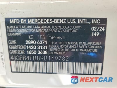 Zdjęcie 12 z 12 samochodu: 2024 MERCEDES-BENZ GLE 350 4MATIC VIN:4JGFB4FB8RB169782 - miniatura