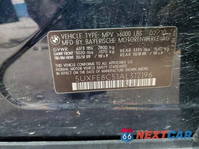 Zdjęcie 13 z 13 samochodu: 2010 BMW X5 XDRIVE48I VIN:5UXFE8C51AL312196 - miniatura