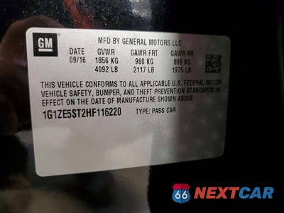 Zdjęcie 12 z 12 samochodu: 2017 CHEVROLET MALIBU LT VIN:1G1ZE5ST2HF116220 - miniatura