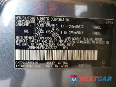 Zdjęcie 12 z 12 samochodu: 2015 TOYOTA RAV4 XLE VIN:JTMWFREV1FJ052712 - miniatura