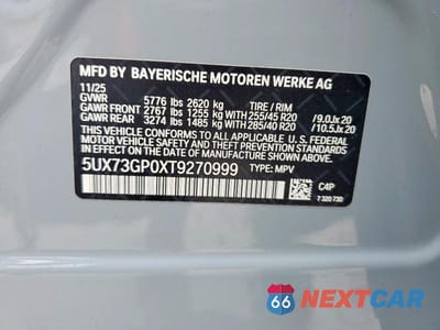 Zdjęcie 13 z 13 samochodu: 2026 BMW X3 M50 VIN:5UX73GP0XT9270999 - miniatura
