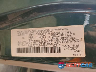 Zdjęcie 12 z 12 samochodu: 2003 TOYOTA TUNDRA ACCESS CAB SR5 VIN:5TBRN34193S389907 - miniatura