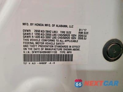 Zdjęcie 14 z 14 samochodu: 2017 HONDA PILOT ELITE VIN:5FNYF6H09HB011133 - miniatura