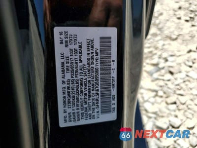 Zdjęcie 13 z 13 samochodu: 2016 HONDA ODYSSEY EXL VIN:5FNRL5H67GB095060 - miniatura