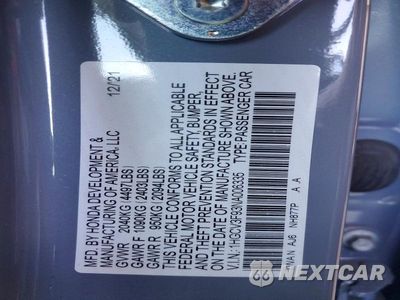 Zdjęcie 12 z 12 samochodu: 2022 HONDA ACCORD TOURING HYBRID VIN:1HGCV3F93NA006335 - miniatura