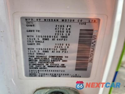 Zdjęcie 13 z 13 samochodu: 2019 NISSAN NV200 DELIVERY VAN VIN:3N6CM0KN6KK696723 - miniatura